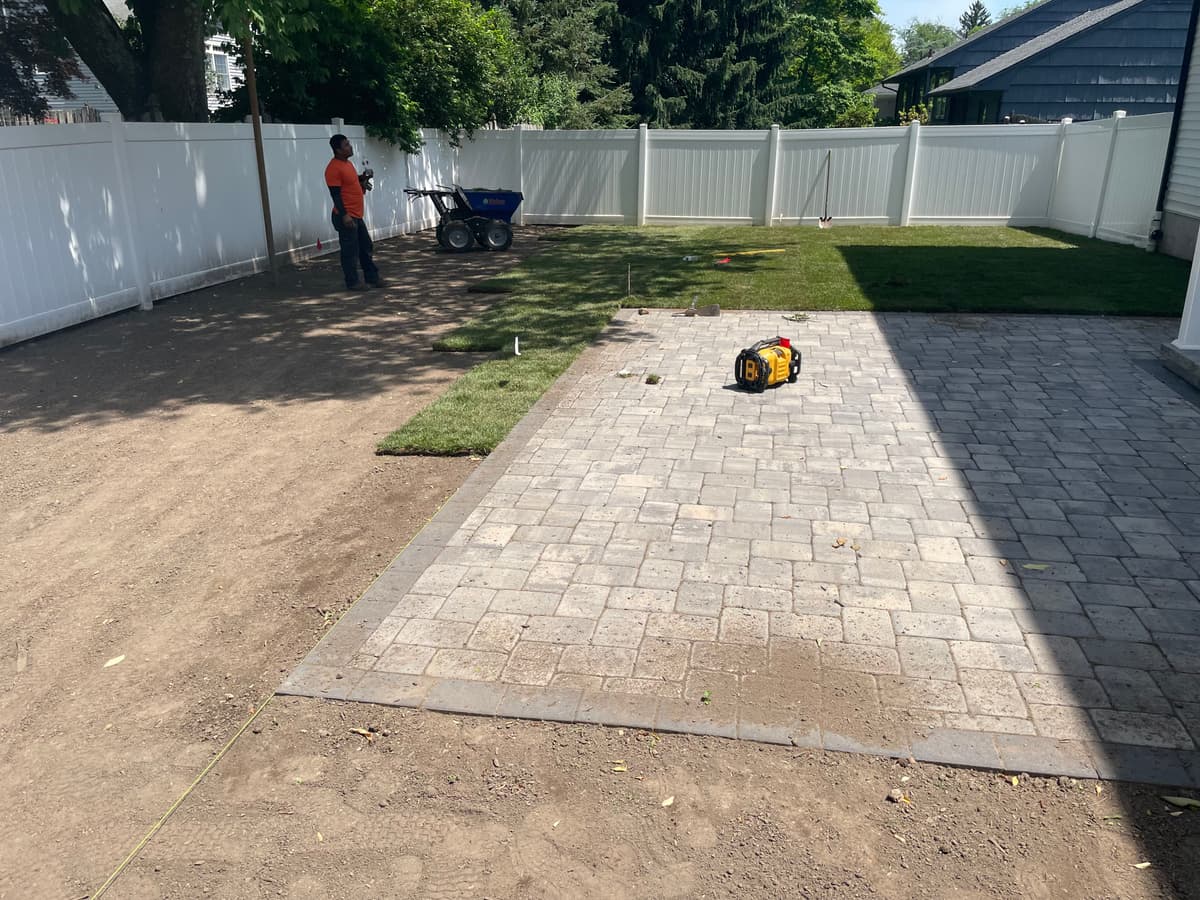 The Mahon Landscaping team gathered together